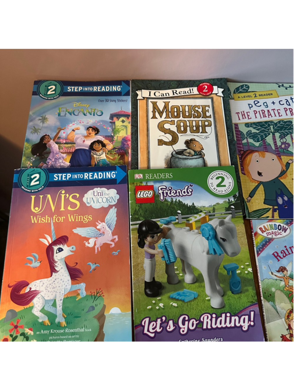 Kids Level 2 Early Reader Book Lot Frog Toad Uni Unicorn Barbie 8 Books - Picture 4 of 5